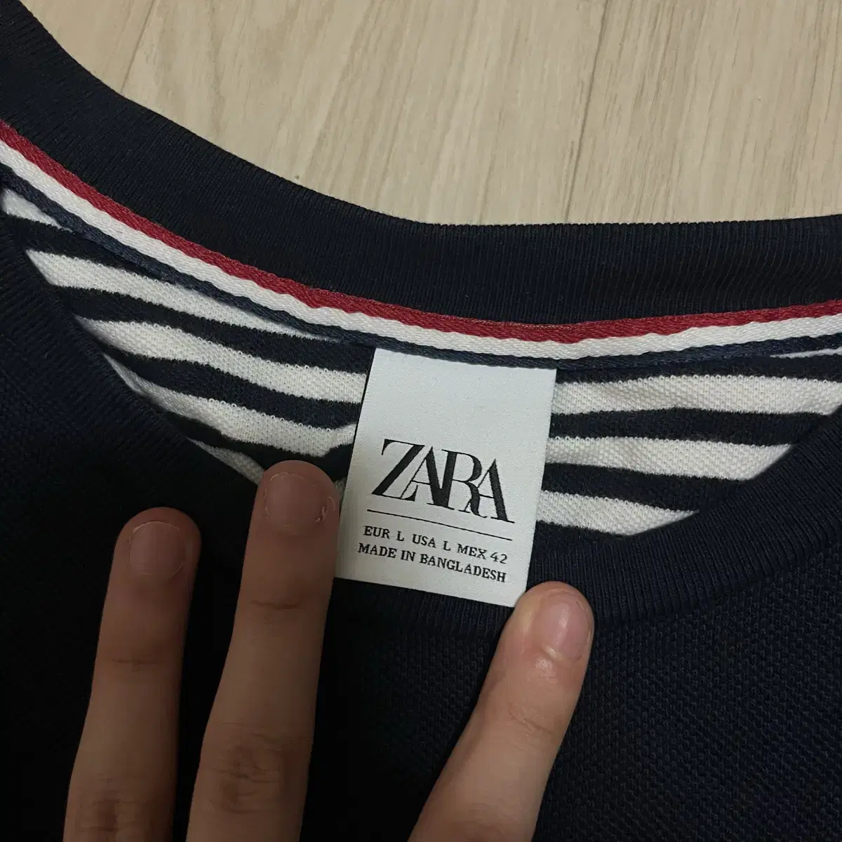 [L] ZARA 자라 빅로고 맨투맨 티셔츠