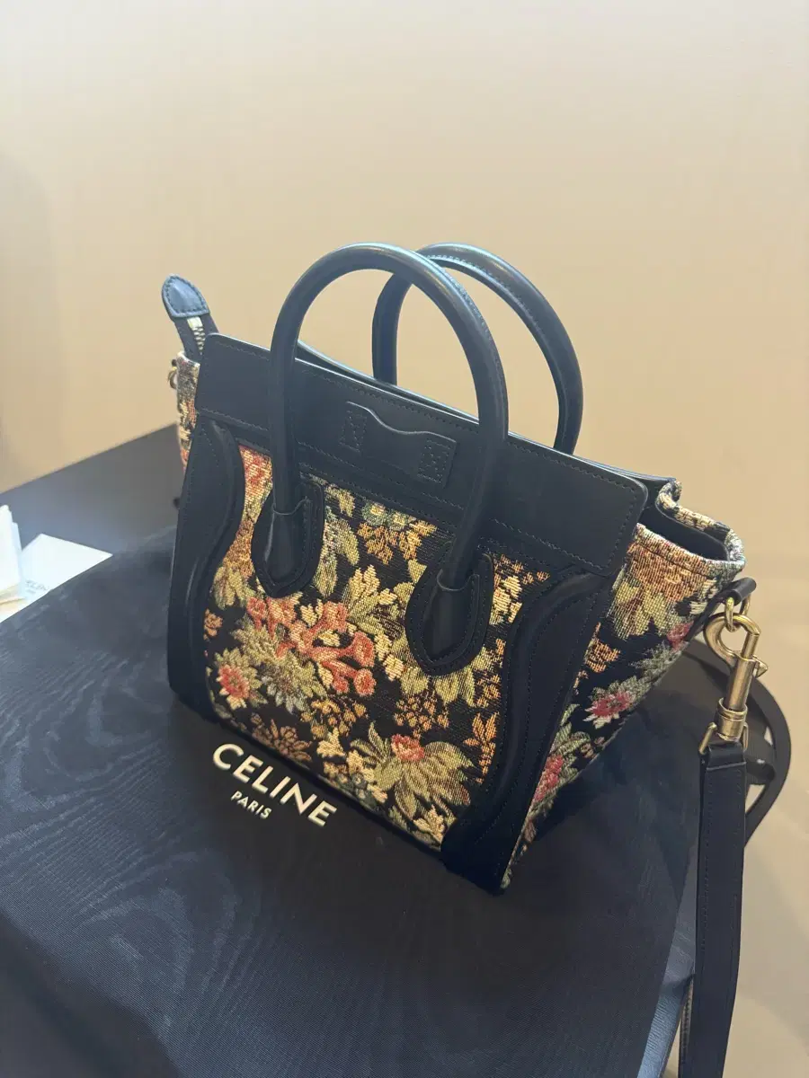 CELINE Luggage bag nanoblack