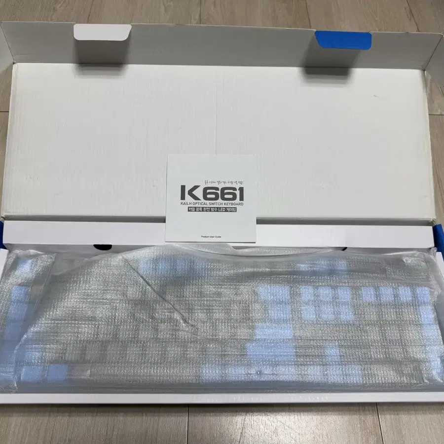 K661 카일 광축 완전 방수 LED 게이밍 키보드 A급 완품 박셋