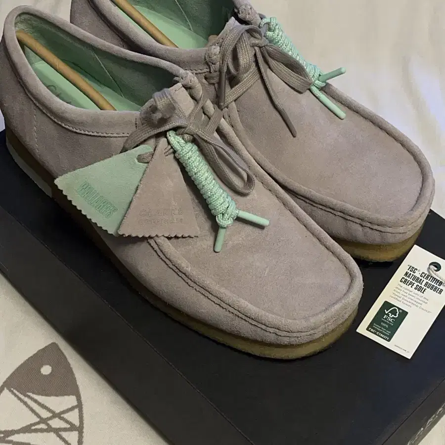 Clarks Wallabee Grey Combination