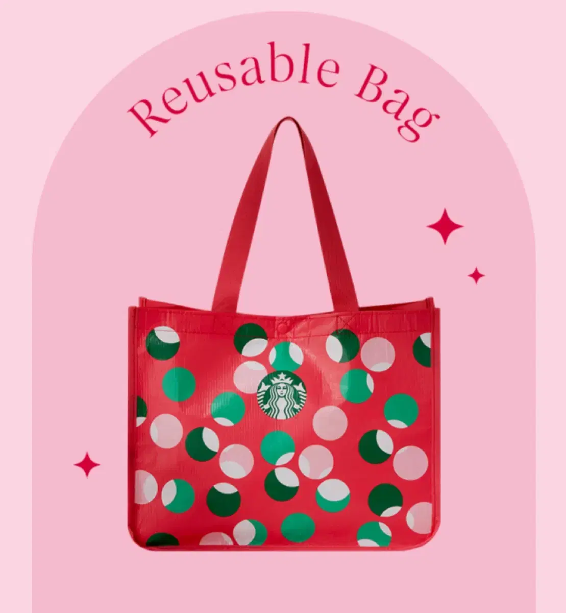 4 Starbucks Holiday Reusable Bags