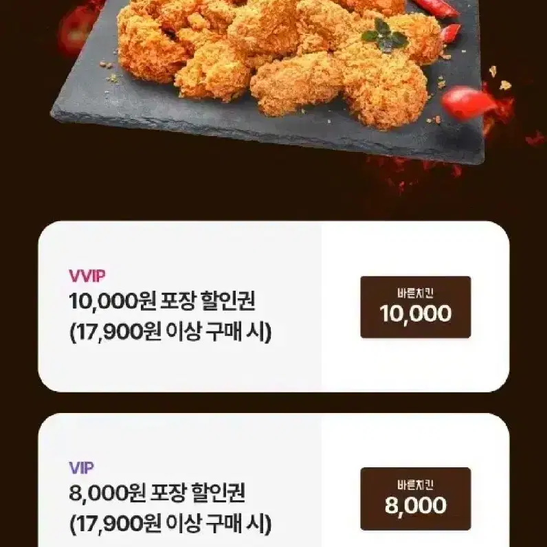 바른 치킨 만 원 할인권