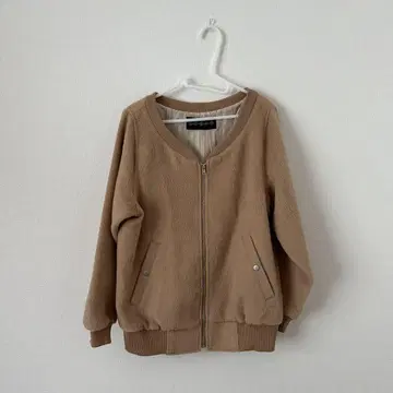 KOhAKU 러프모드 샤기 코트 블루종