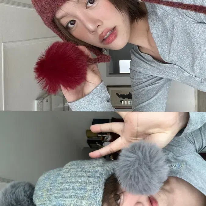 hip cap [round fur beanie ₩ 24,900]