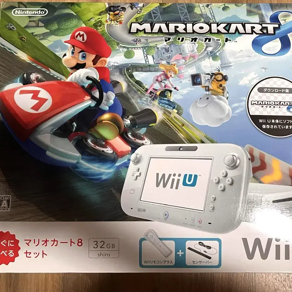 wiiU 일본판 본체 마리오카트 패키지 wii리모컨 동봉