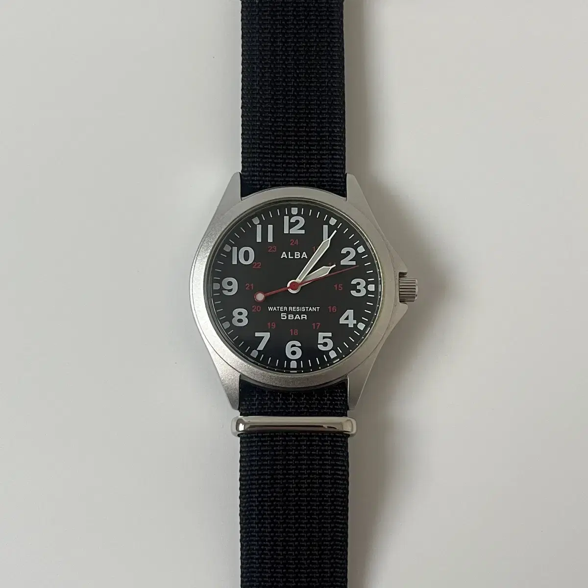 세이코 알바 - 90s black dial military field