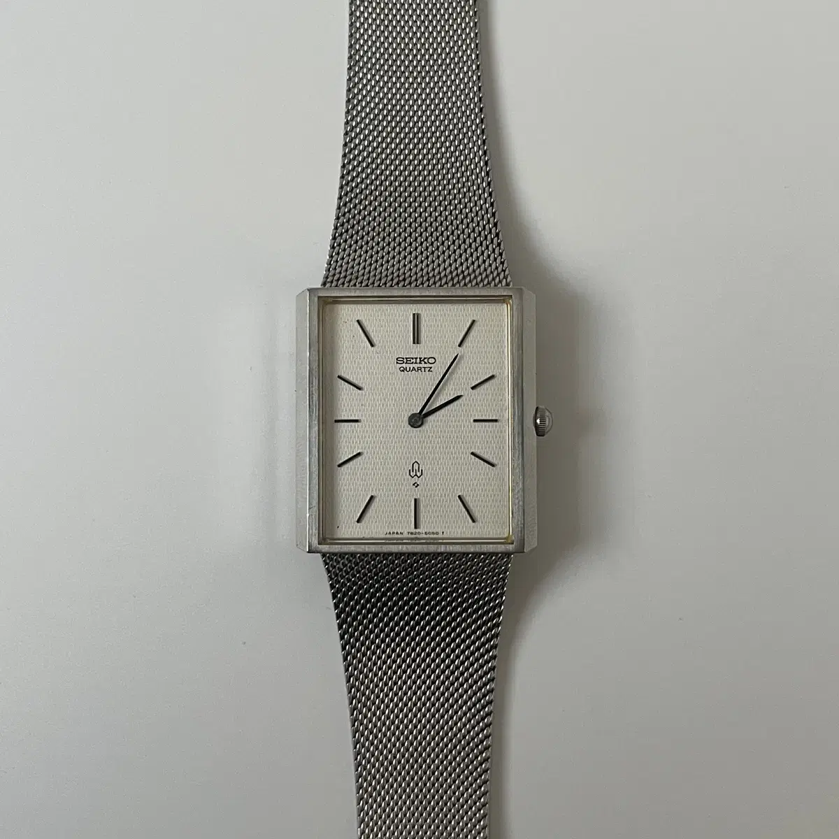 세이코-80s chariot silver square quartz