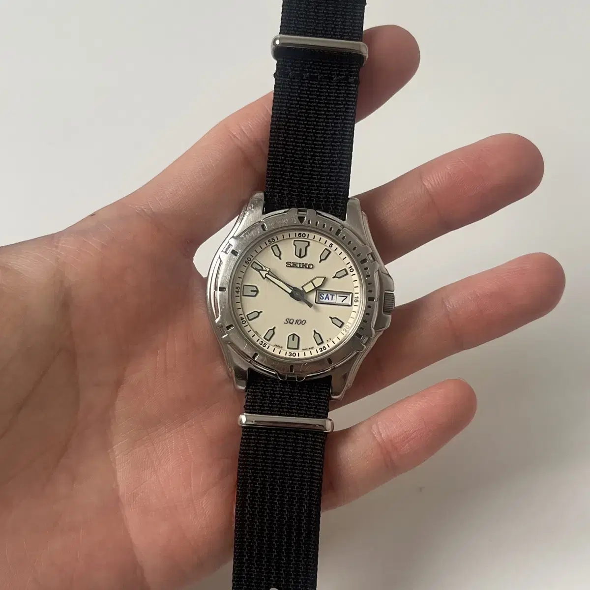 세이코-90s SQ100 luminous dial quartz