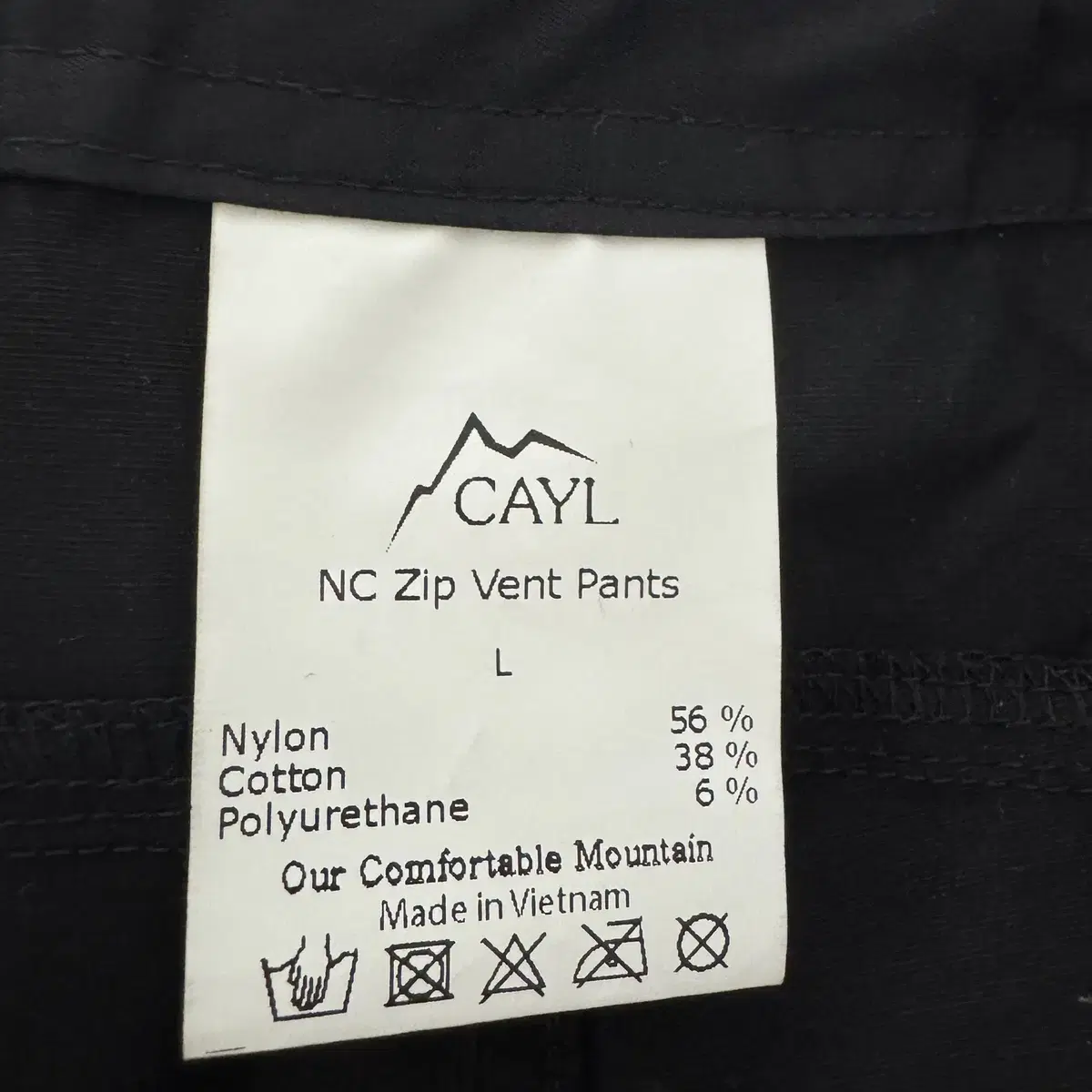 [L] 케일 CAYL NC 집 벤트 팬츠 블랙