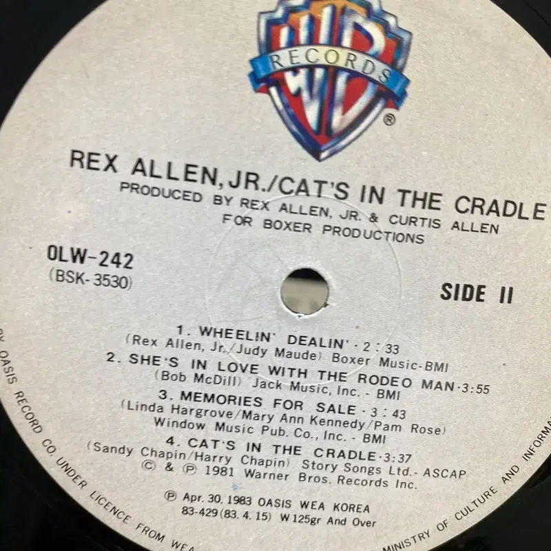 REX ALLEN JR LP / AA6778