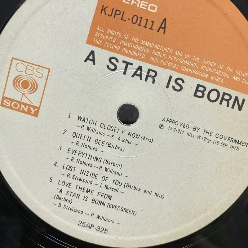 A STAR IS BORN   LP / AA6783