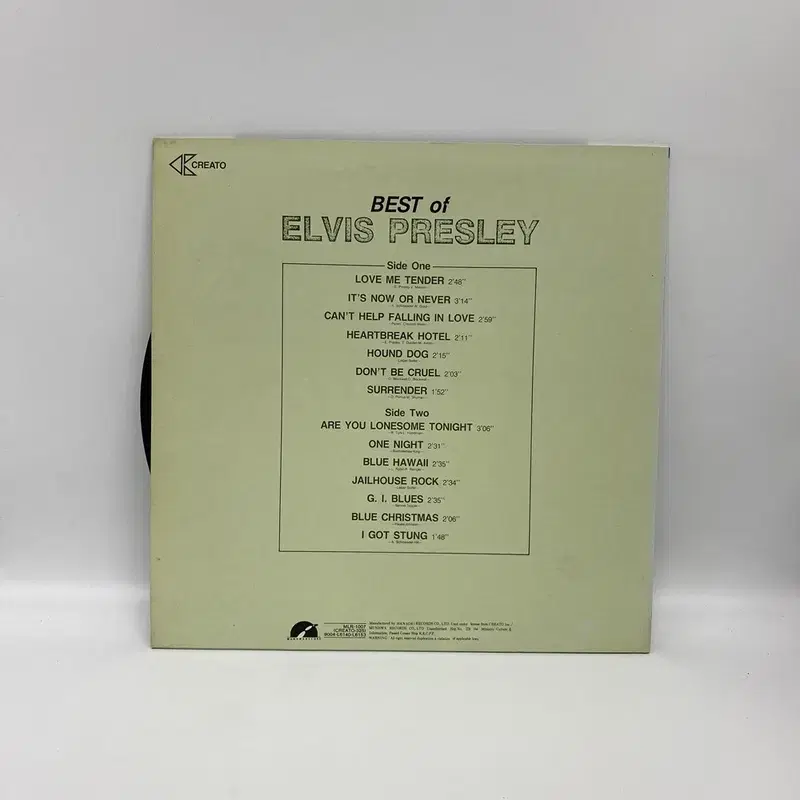 ELVIS PRESLEY BEST LP / AA6797