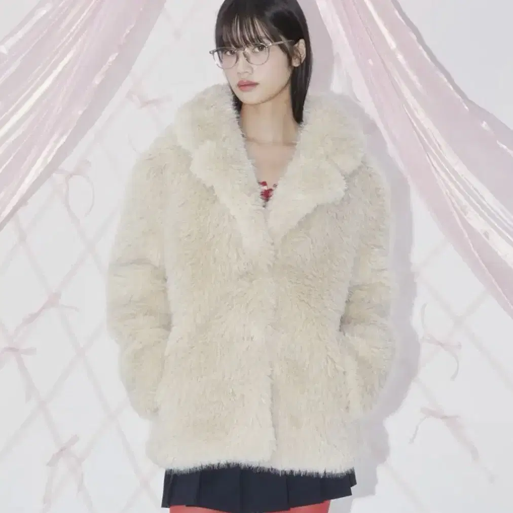 마가린핑거스 grace fur jacket beige