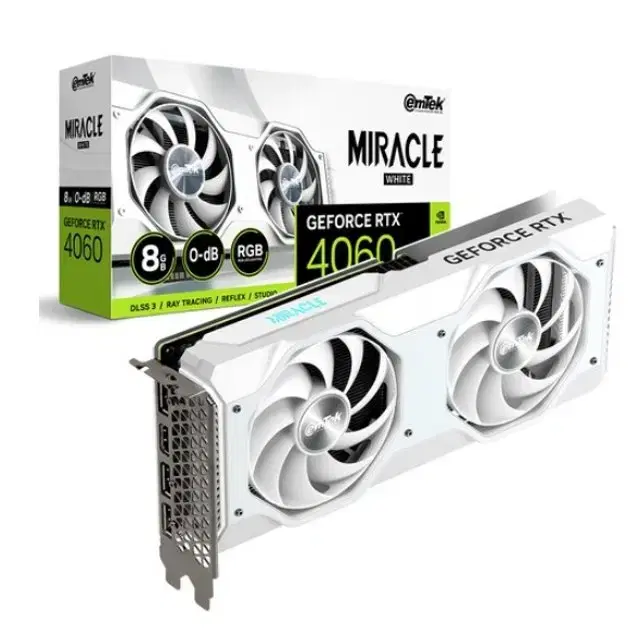 이엠텍 지포스 RTX 4060 MIRACLE WHITE D6 8GB