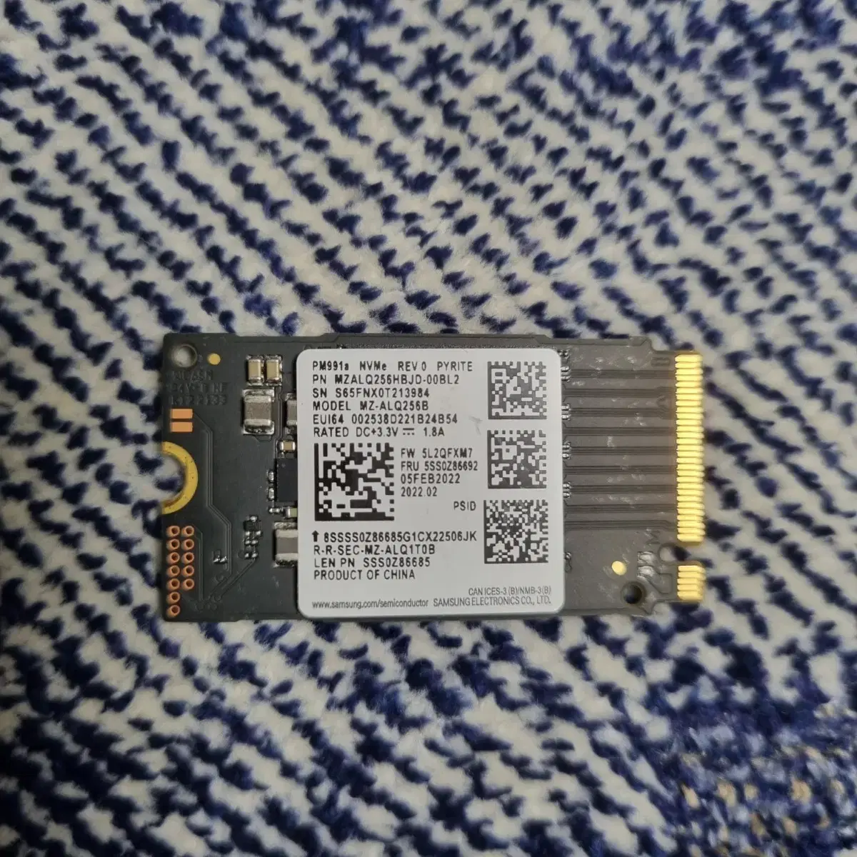 (급처)삼성 pm991a NVMe ssd 256기가