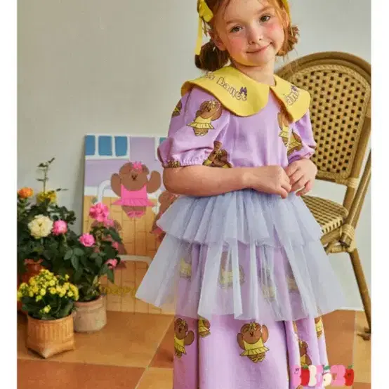 베베베베 Ballet bear puff dress+sha skirt s