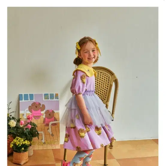 베베베베 Ballet bear puff dress+sha skirt s