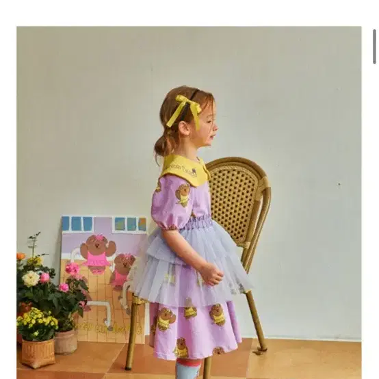 베베베베 Ballet bear puff dress+sha skirt s