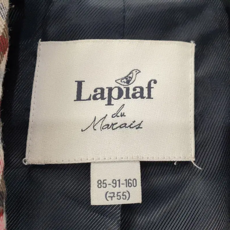 F2136 LAPIAF 여85160 배색 체크 싱글 자켓/더크