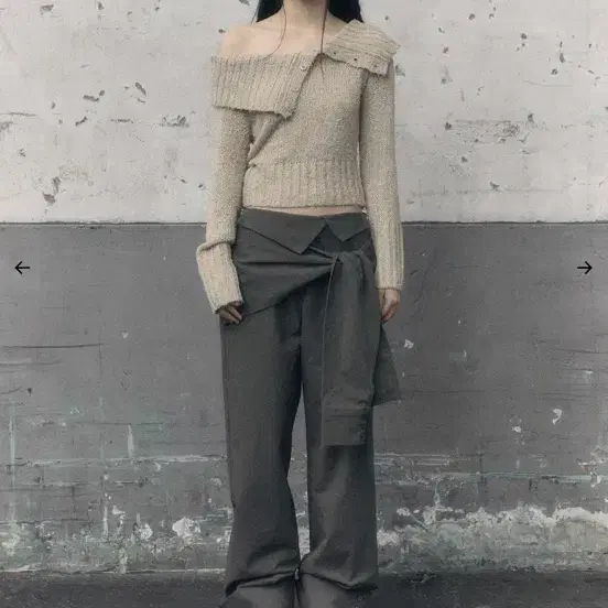 보헤미안서울/오프숄더/Ribbed Button Offshoulder