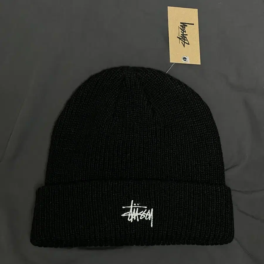 스투시 커프 비니 Stussy Basic Cuff Beanie black