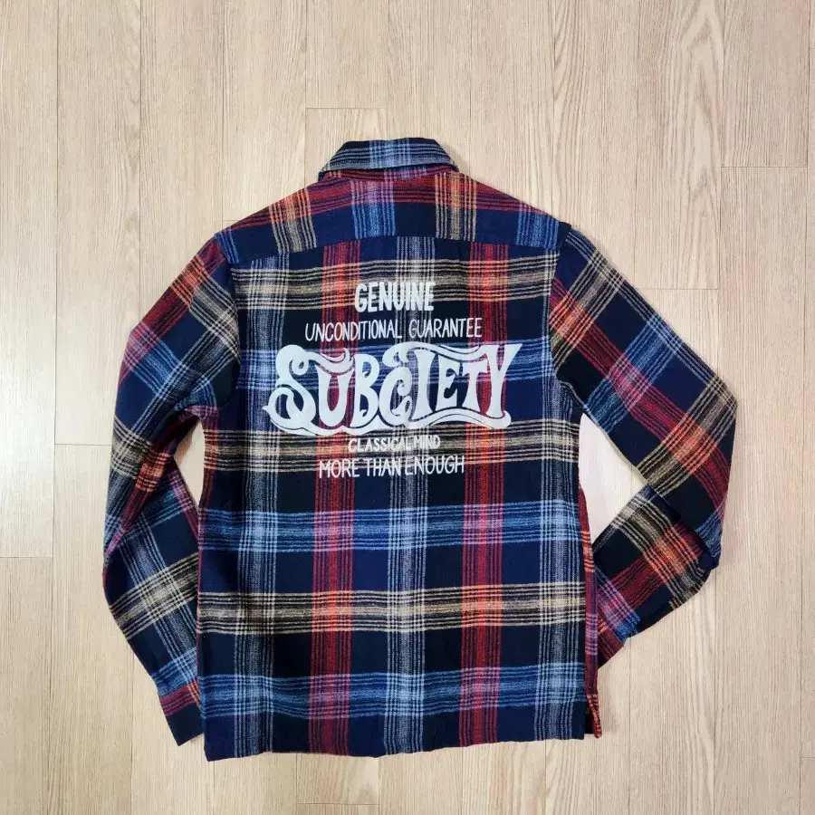 SUBCIETY 체인 스티치 체크 셔츠