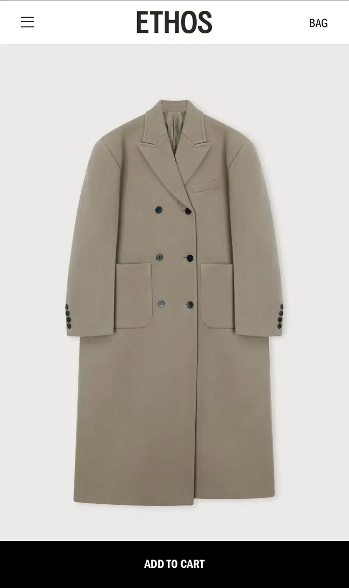 ETHOS DOUBLE PEA LONG COAT