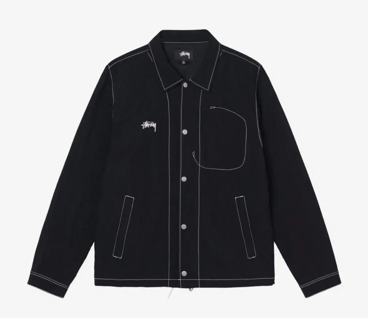 [XL]1039.Stussy Nylon Folsom Jacket Black