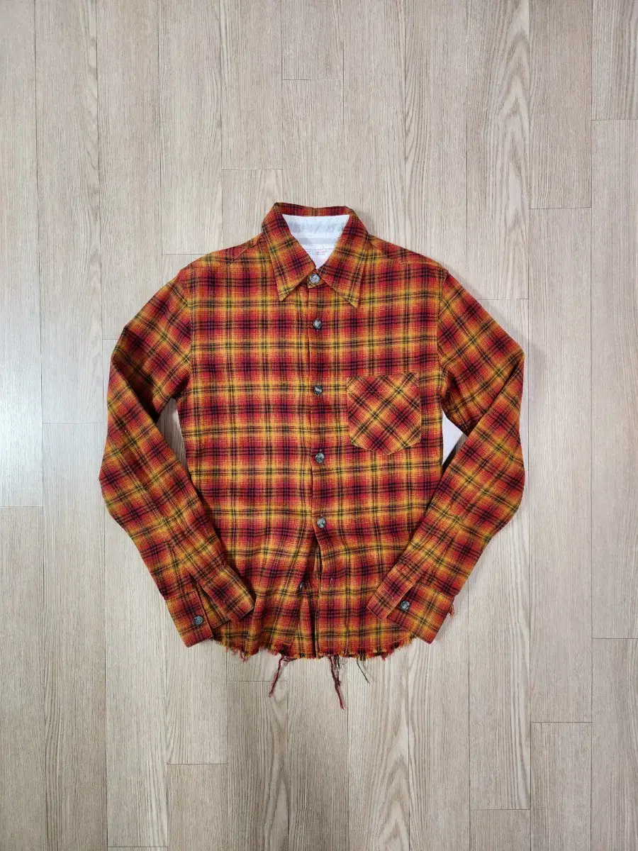 Factotum Cowboy Cut Gradient Check Shirt