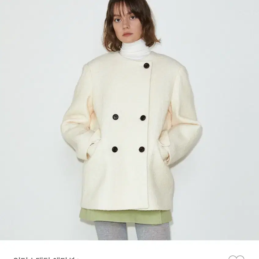 언더스탠딩 에디션 round half coat ivory