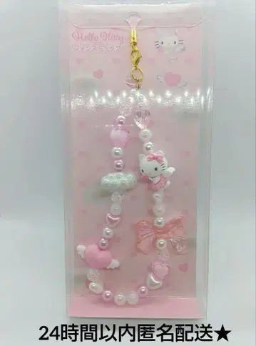 새상품 산리오 키티 폰 스트랩 엔젤 핑크 90s