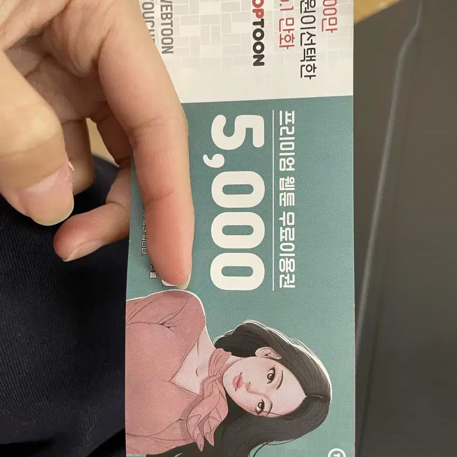 봄툰 5000원 상품권