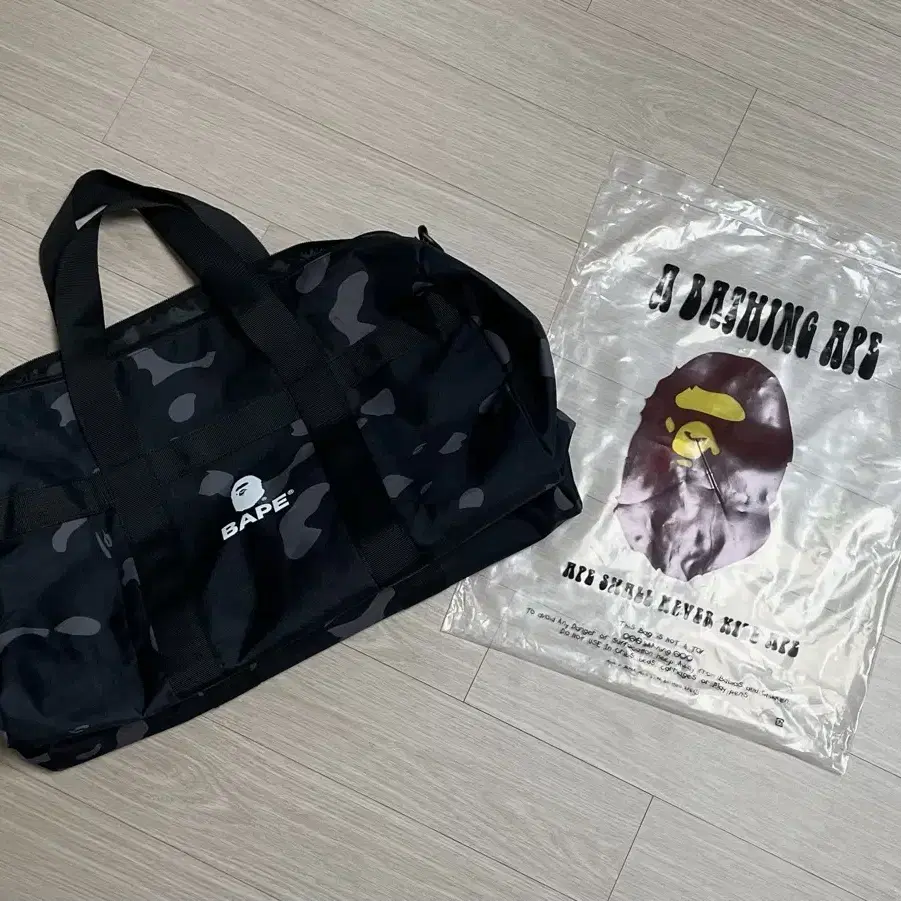 BAPE 일본 잡지부록 대용량 카모 보스턴 백