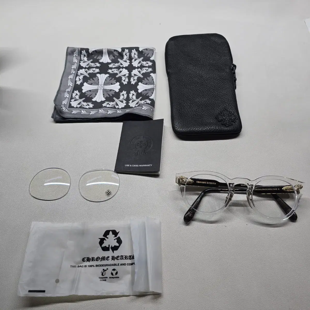 [sell] Chrome Hearts Glasses Dinga Long Long 2 crystal