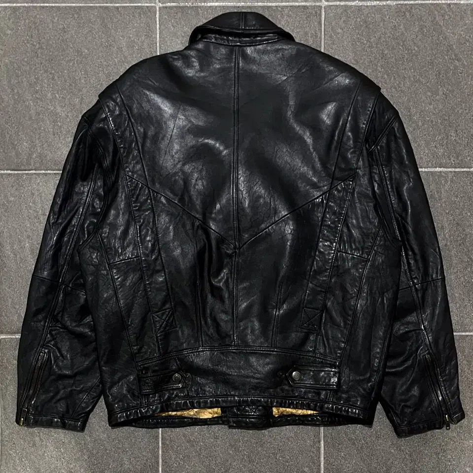 100% Genuine Leather 90s 빈티지 램스킨 라이더 자켓