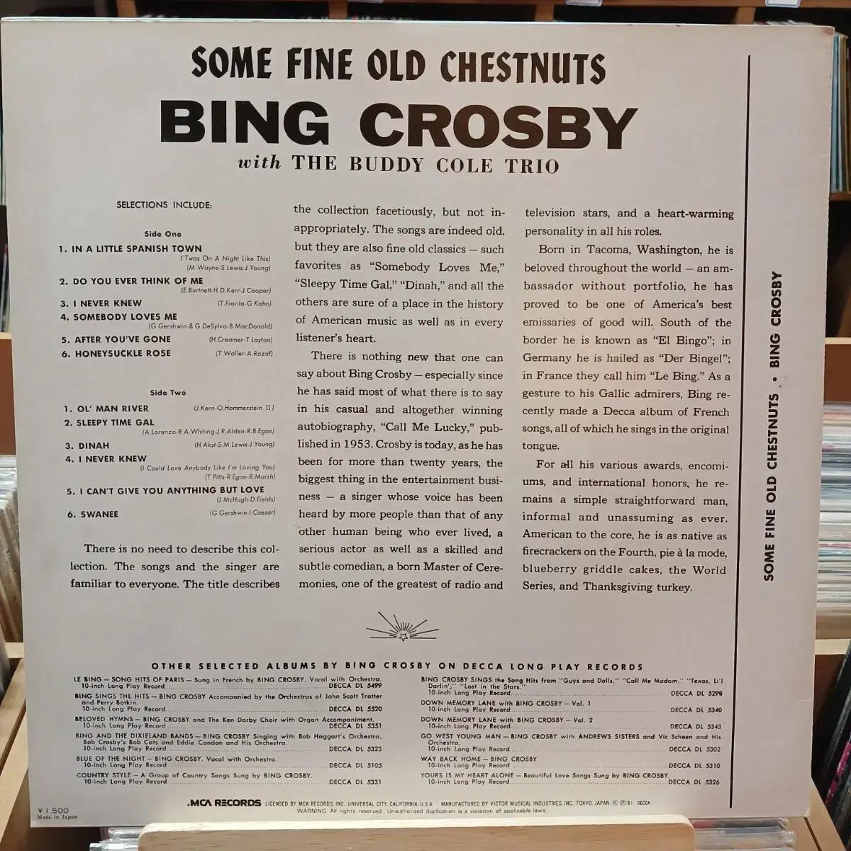 [JAZZ] BING CROSBY LP