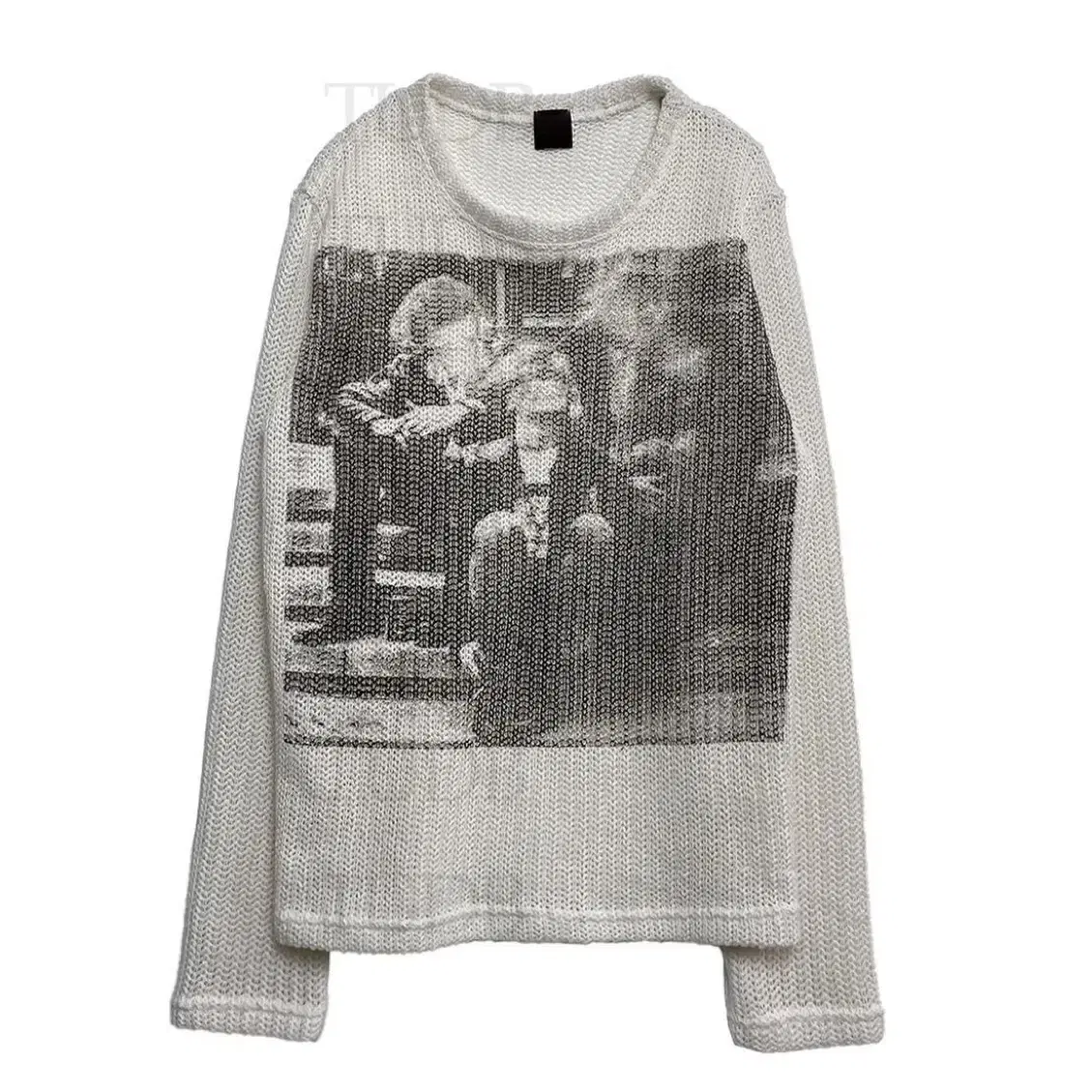 로웨어 vintage printing knit