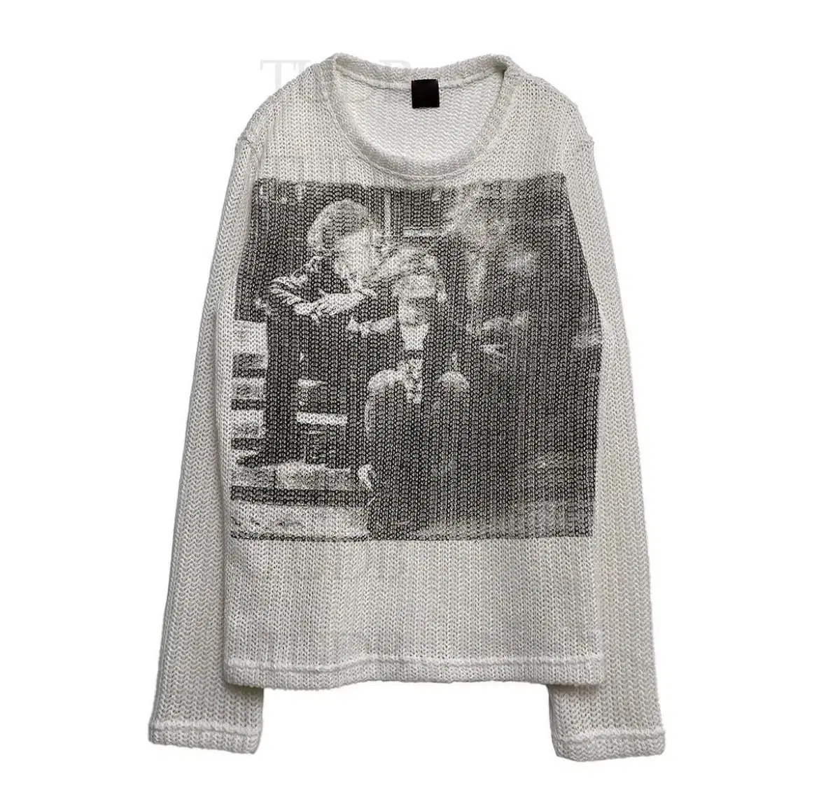 로웨어 vintage printing knit