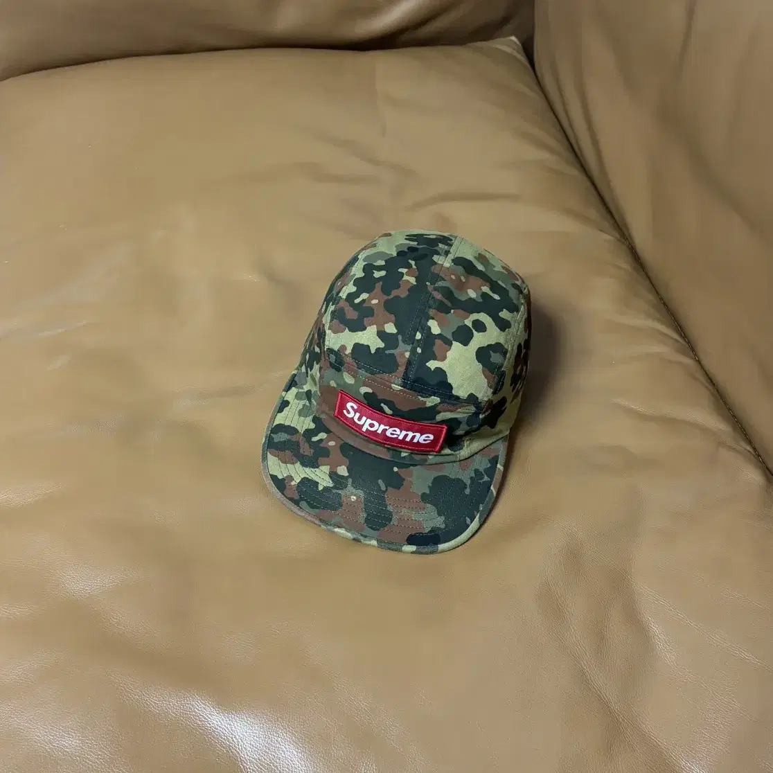 Supreme 슈프림 카모 캠프캡 모자 (Washed Camo)