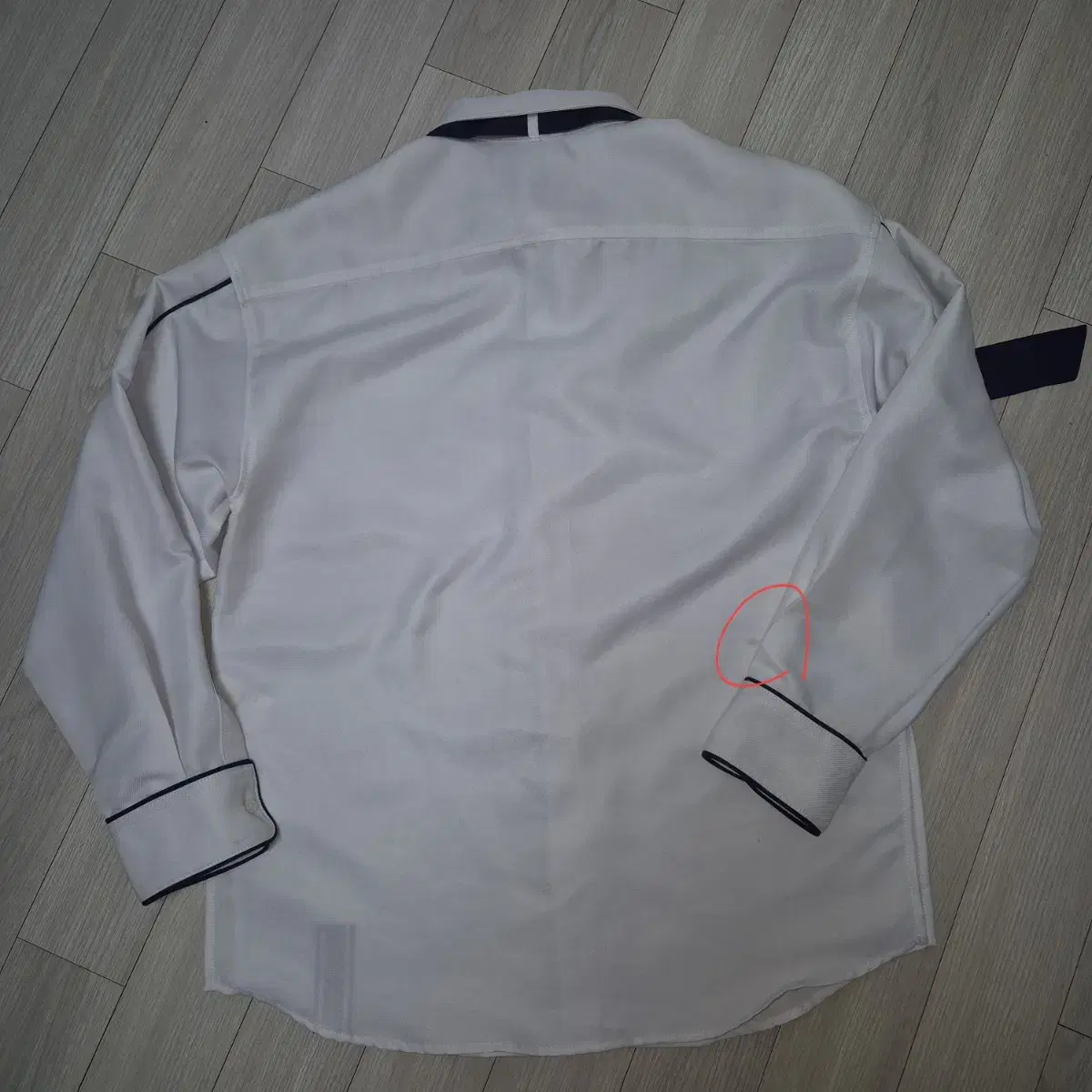 로맨틱크라운 PIPING TIE SHIRT_WHITE