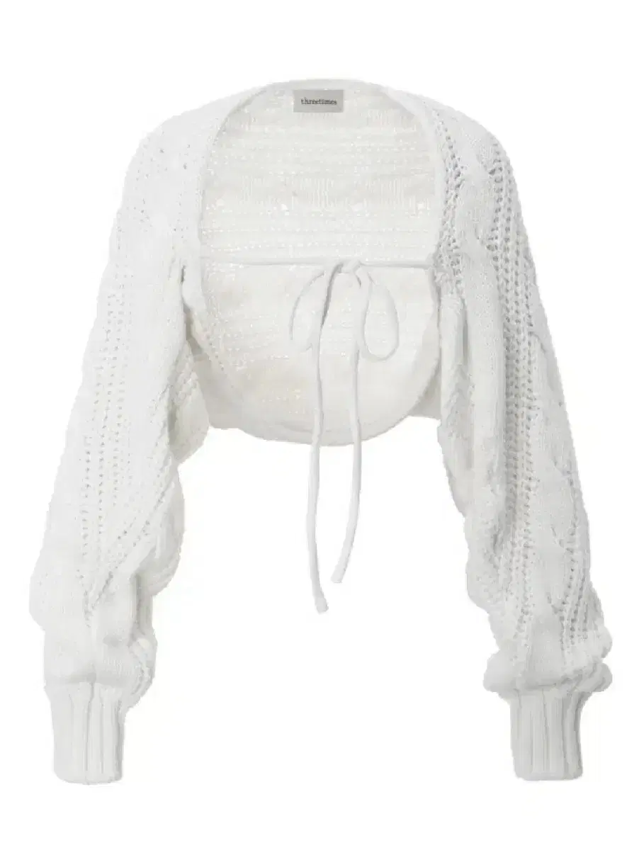 ThreeTimes Tsutam Cable Bolero Cardigan 21 Ivory