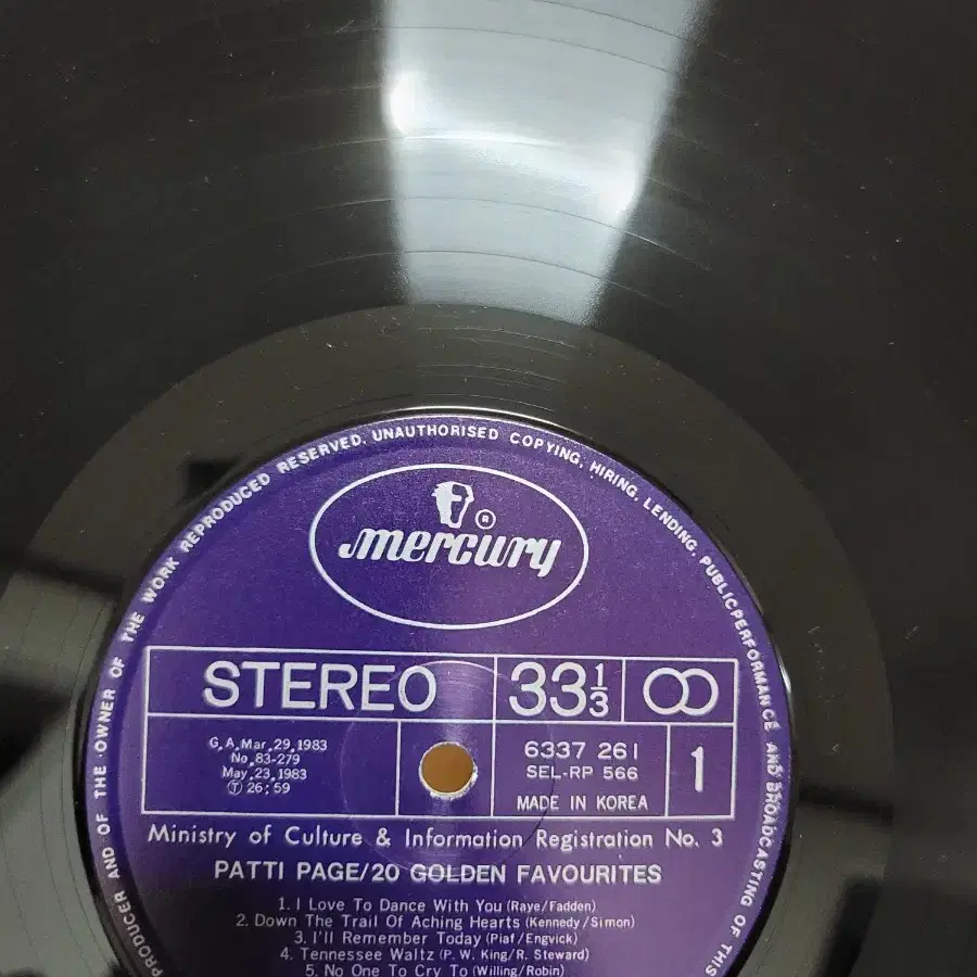 PATTI PAGE LP 20 GOLDEN