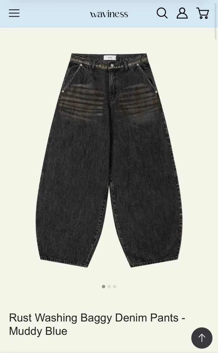 23FW 웨이비니스 Rushed washing baggy pants 3