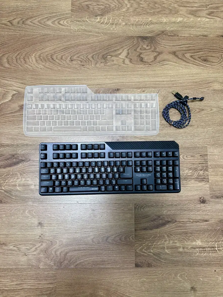 Nkeyboard 메카닉 LED 체리청축 기계식키보드