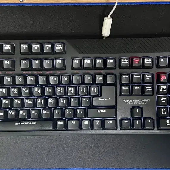 Nkeyboard 메카닉 LED 체리청축 기계식키보드