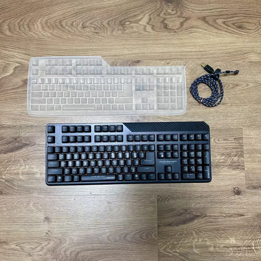 Nkeyboard 메카닉 LED 체리청축 기계식키보드