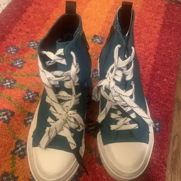 ASH 스니커즈 청록색 캔버스 하이컷 스니커즈 35