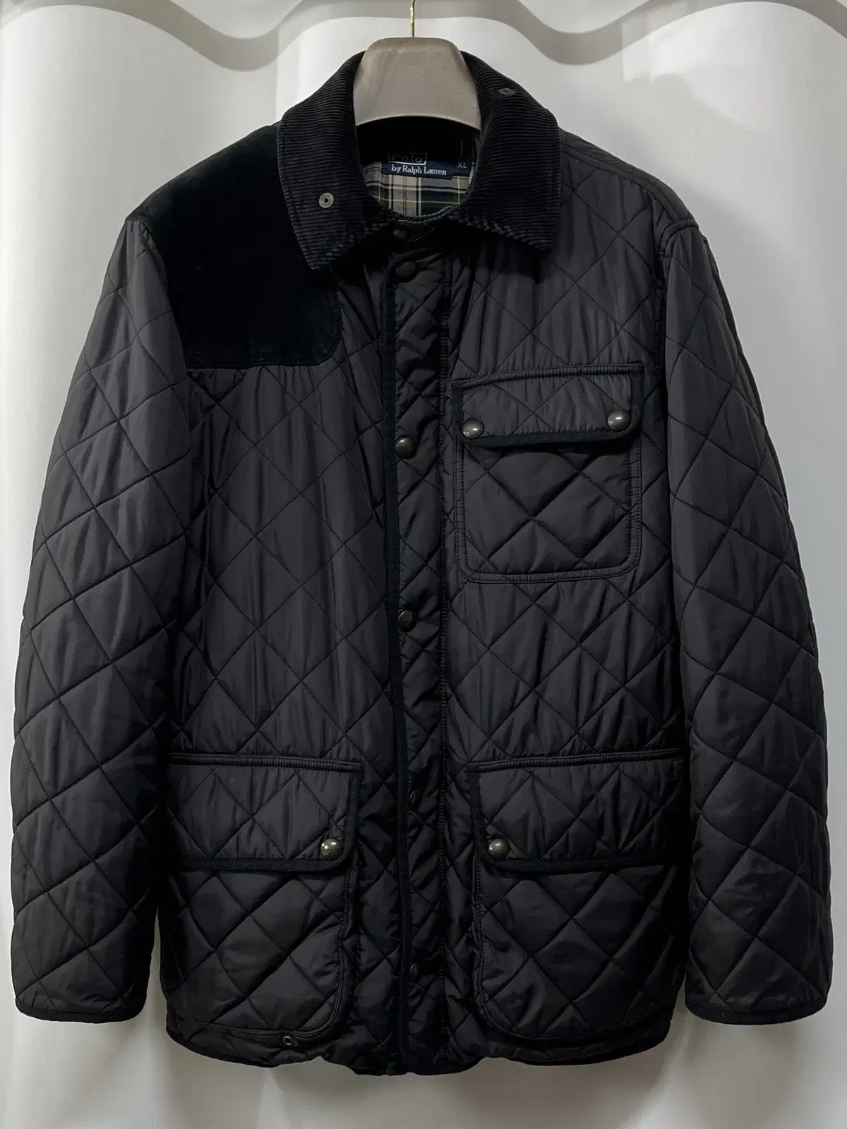 Polo Ralph Lauren Black Heritage Campton Quilted Carcoat Jacket RRLDoubleL