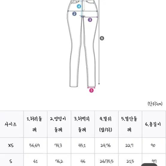 카인다미 골반뽕 청바지 진청 스키니 [새상품]