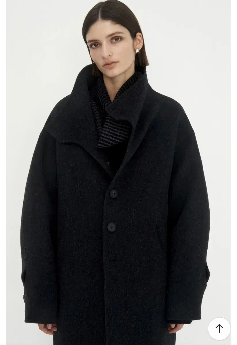 (새상품) 트리밍버드 High-Neak Half Pea Coat